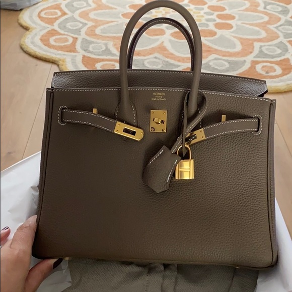 ‼️SOLD‼️ Togo Etoupe Gold hardware calfskin B25 - Picture 3 of 5